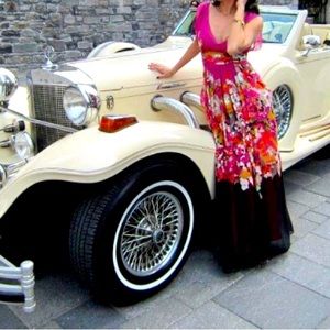 BCBG Maxazria breathtaking multicolored mesh long dress.  Size 2.